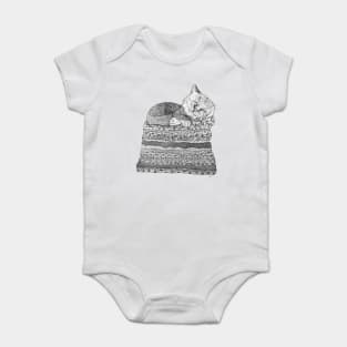 Sleeping Cat Baby Bodysuit